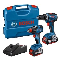 COMBO KIT 2 OUTILS 18V : GDX 18V-200 + GSR 18V-55 + GBA 18V 2x4,0Ah + GAL 18V-40