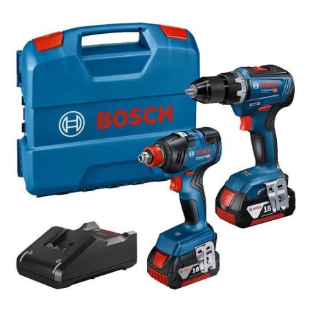 COMBO KIT 2 OUTILS 18V : GDX 18V-200 + GSR 18V-55 + GBA 18V 2x4,0Ah + GAL 18V-40