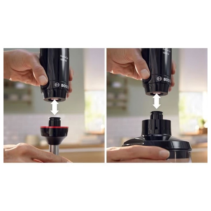 Mixeur plongeant - BOSCH - MSM4B621 - 1000 W - 4 lames aiguiseés - Bol mélangeur - Mini hachoir - Fouet - Engrenage céramique Mixeur plongeant - BOSCH - MSM4B621 - 1000 W - 4 lames aiguiseés - Bol mélangeur - Mini hachoir - Fouet - Engrenage céramique