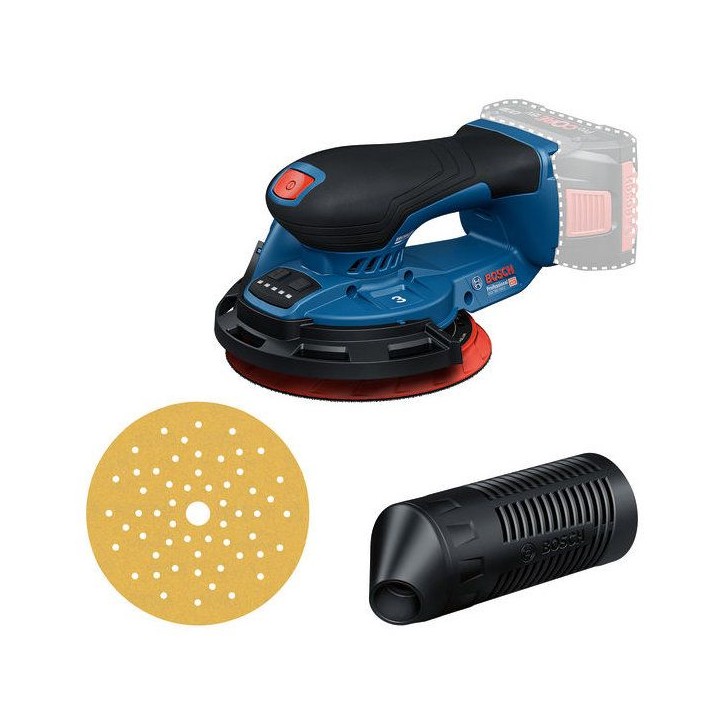 Ponceuse excentrique sans fil BOSCH PROFESSIONAL - GEX 18V-150-3 - 18V - 150 mm - 1 feuille abrasive C470 + bague + collecteur Ponceuse excentrique sans fil BOSCH PROFESSIONAL - GEX 18V-150-3 - 18V - 150 mm - 1 feuille abrasive C470 + bague + collecteur