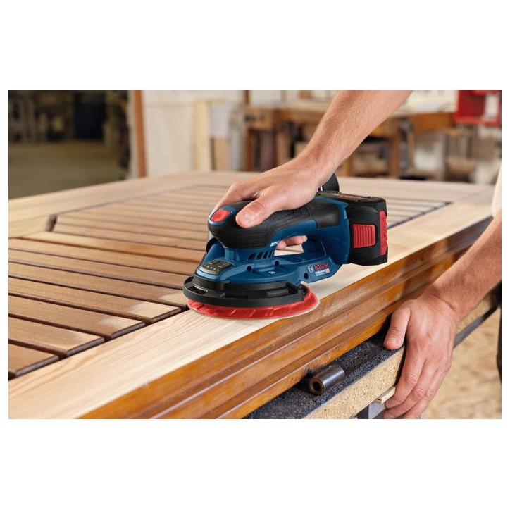 Ponceuse excentrique sans fil BOSCH PROFESSIONAL - GEX 18V-150-3 - 18V - 150 mm - 1 feuille abrasive C470 + bague + collecteur Ponceuse excentrique sans fil BOSCH PROFESSIONAL - GEX 18V-150-3 - 18V - 150 mm - 1 feuille abrasive C470 + bague + collecteur