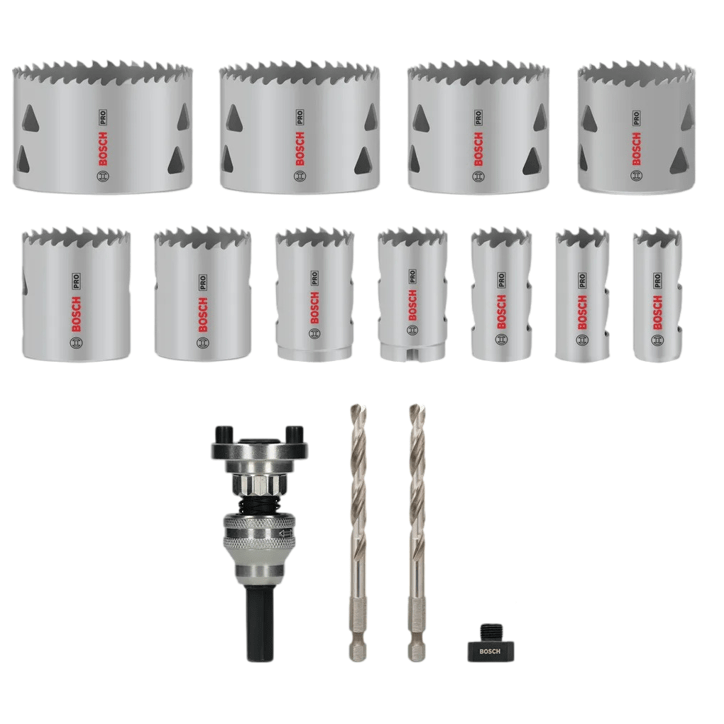 Coffret de scies trépans BOSCH PROFESSIONAL - PRO Multi Material - 15pcs - 20 a 76mm - Pour perceuses et visseuses Coffret de scies trépans BOSCH PROFESSIONAL - PRO Multi Material - 15pcs - 20 a 76mm - Pour perceuses et visseuses