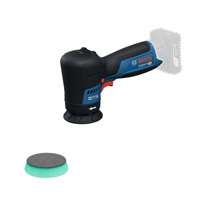 Polisseuse orbitale sans fil BOSCH PROFESSIONAL - GPO 12V-77 - 12V - Plateau support + tampon a polir 77mm