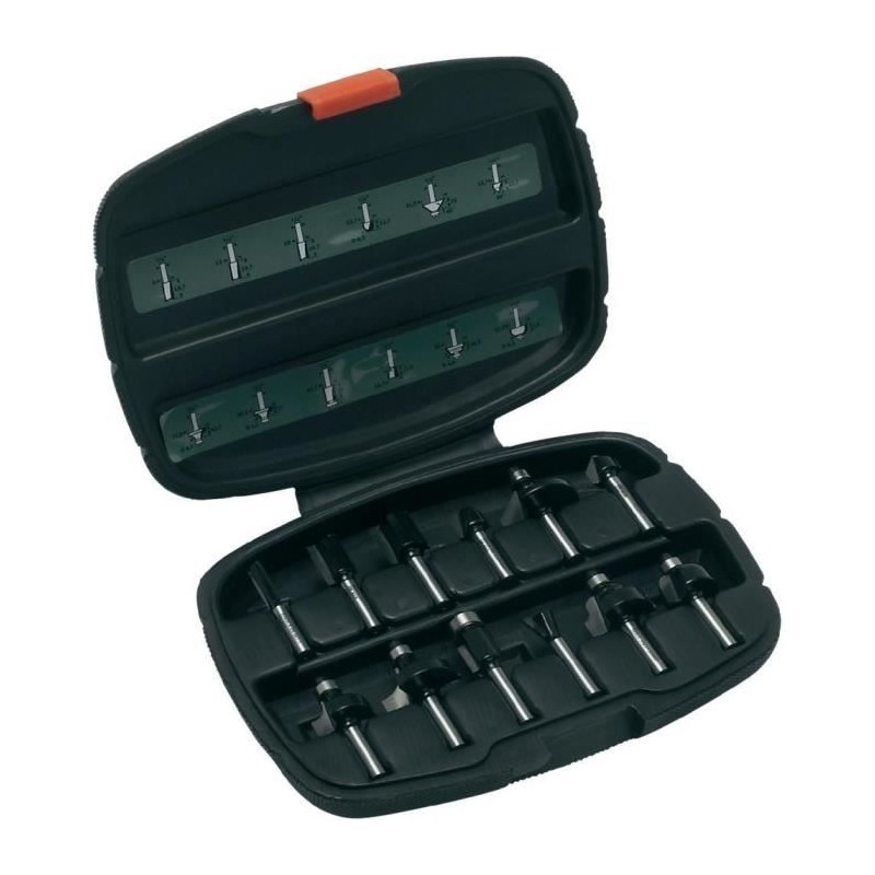 Coffret de fraises au carbure - Bosch - 2607019465 - 12 pieces - Queue