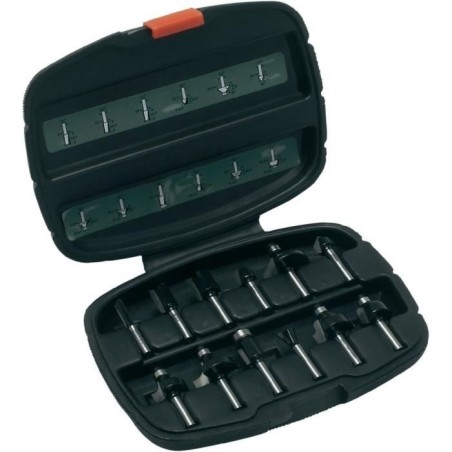 Coffret de fraises au carbure - Bosch - 2607019465 - 12 pieces - Queue