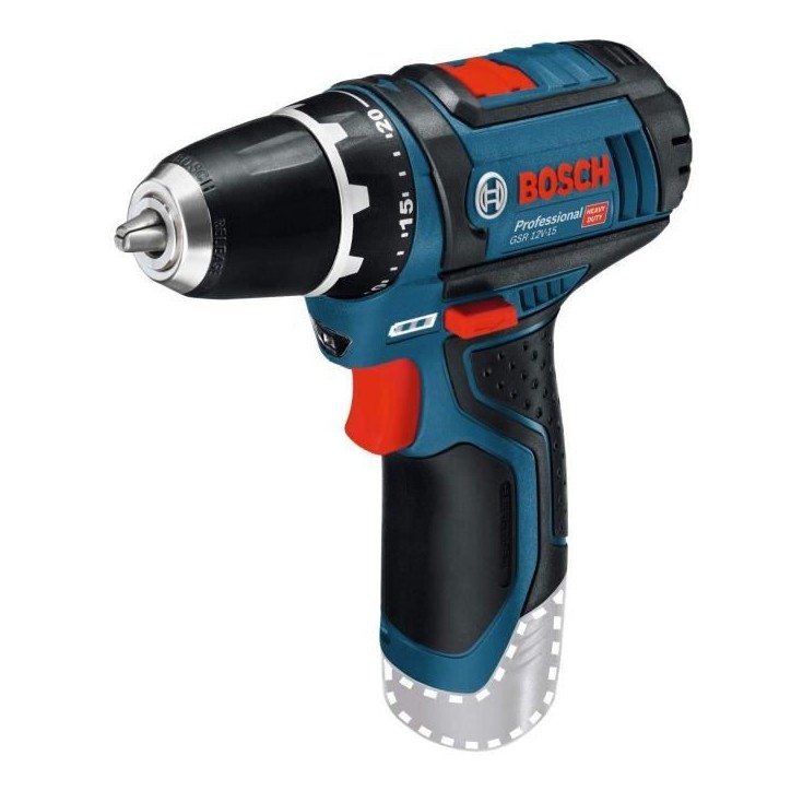 Perceuse-visseuse Bosch Professional GSR 12V-15 sans batterie - 0601868101 Perceuse-visseuse Bosch Professional GSR 12V-15 sans batterie - 0601868101