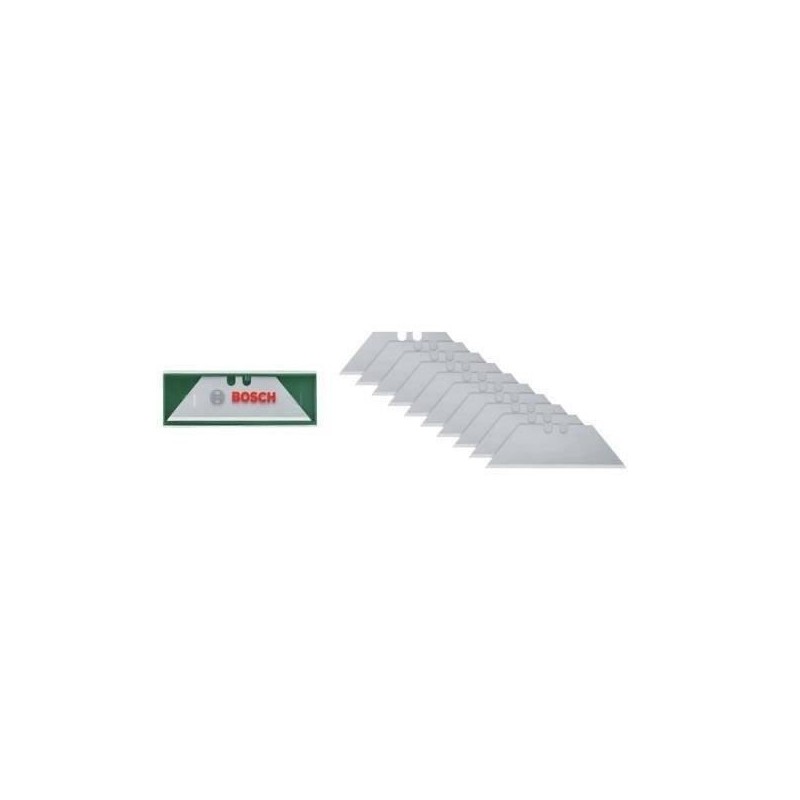 Bosch Set de 10 lames trapézoidales (pr couteau pliant pr travaux de
