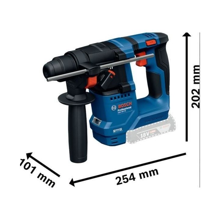 Perforateur SDS-plus 18V GBH 18V-18 – Solo coffret - Bosch Pro