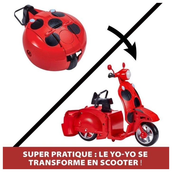 Scooter Miraculous Switch'n go + poupée articulée Ladybug Lucky Charm BANDAI 26 cm - P50668