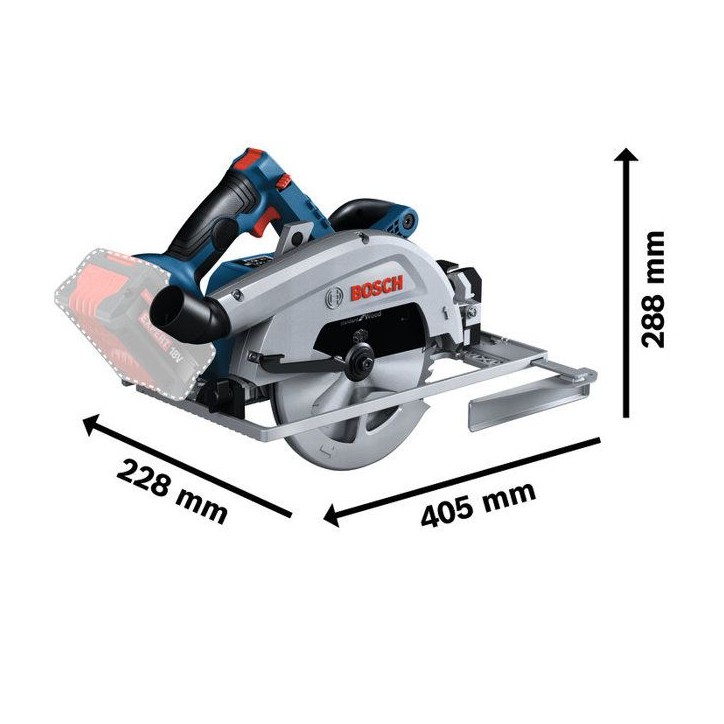 Scie circulaire sans fil BOSCH PROFESSIONAL - GKS 18V-68 G - 18V - 190mm - Coffret + Butée parallele + lame + calage Scie circulaire sans fil BOSCH PROFESSIONAL - GKS 18V-68 G - 18V - 190mm - Coffret + Butée parallele + lame + calage