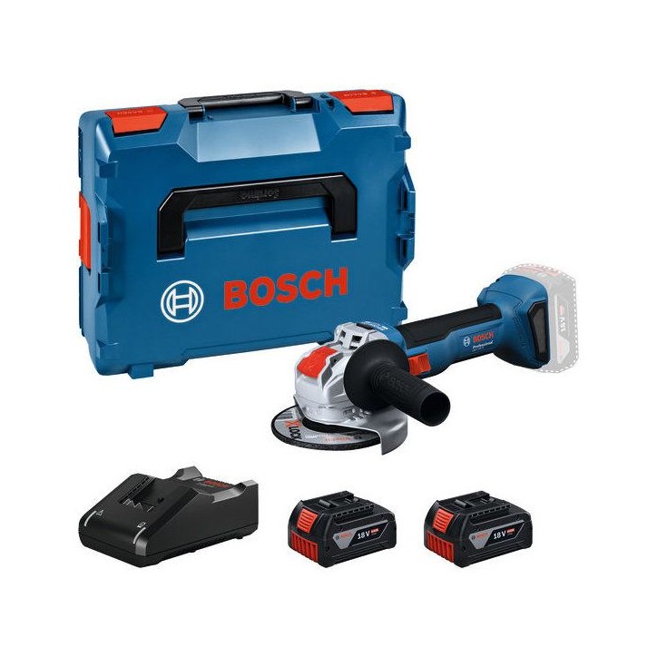 Meuleuse angulaire sans fil BOSCH PROFESSIONAL - GWX 18V-8 - 18V - 125mm - Avec 2 batteries GBA 4,0Ah + GAL 1840 L X-LOCK Meuleuse angulaire sans fil BOSCH PROFESSIONAL - GWX 18V-8 - 18V - 125mm - Avec 2 batteries GBA 4,0Ah + GAL 1840 L X-LOCK