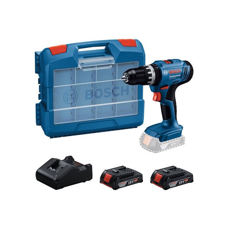 Perceuse a percussion sans fil BOSCH PROFESSIONAL - GSB 18V-25 - 2 bat