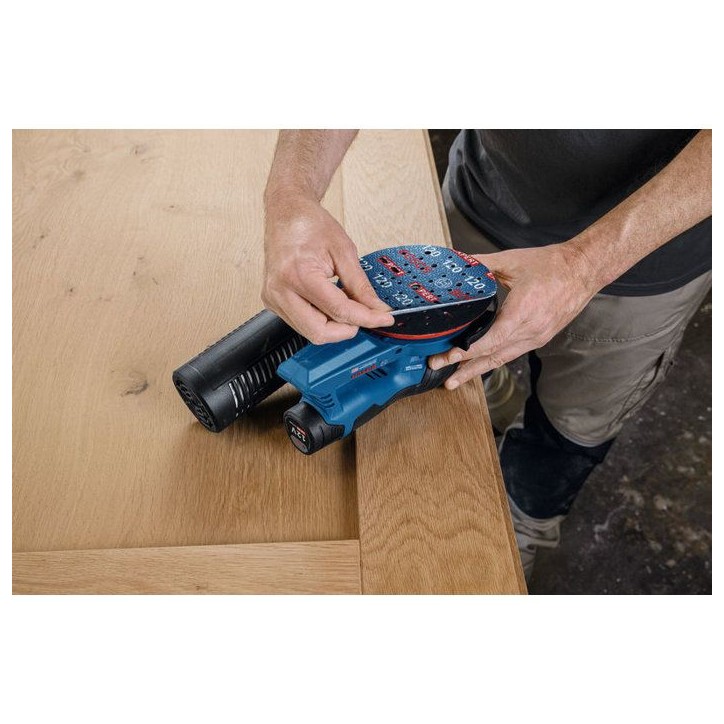 Ponceuse excentrique sans fil BOSCH PROFESSIONAL - GEX 12V-150-3 - 12V - 150 mm - Feuille abrasive G120 + bague + sac +plateau Ponceuse excentrique sans fil BOSCH PROFESSIONAL - GEX 12V-150-3 - 12V - 150 mm - Feuille abrasive G120 + bague + sac +plateau
