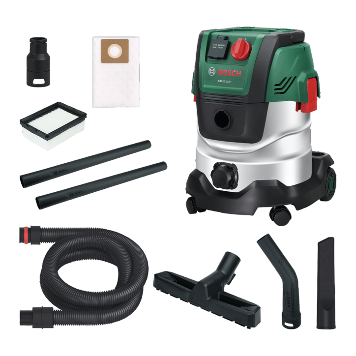 Aspirateur universel BOSCH - PAS 20-220PRS - 1300W - 65 l/s - Réservoir 20L - 220 mbar Aspirateur universel BOSCH - PAS 20-220PRS - 1300W - 65 l/s - Réservoir 20L - 220 mbar