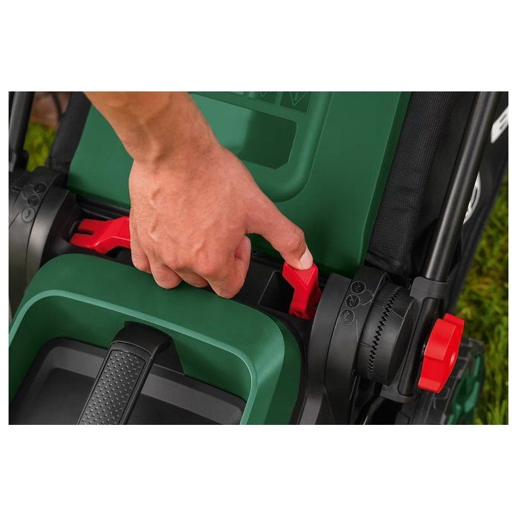 Tondeuse électrique sans fil + 2 batteries 4Ah + chargeur - Bosch - ROTAK18V2-38 - 06008B9M00 - 18V - 38cm de coupe