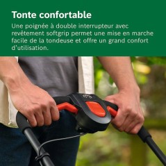 Tondeuse électrique sans fil + 2 batteries 4Ah + chargeur - Bosch - R
