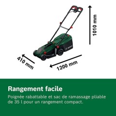 Tondeuse électrique sans fil + batterie 4Ah + chargeur - Bosch - ROTA