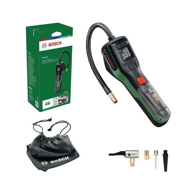 Pompe a air comprimé sans fil - Bosch - PNEO - gonfleur pneus (vélo,