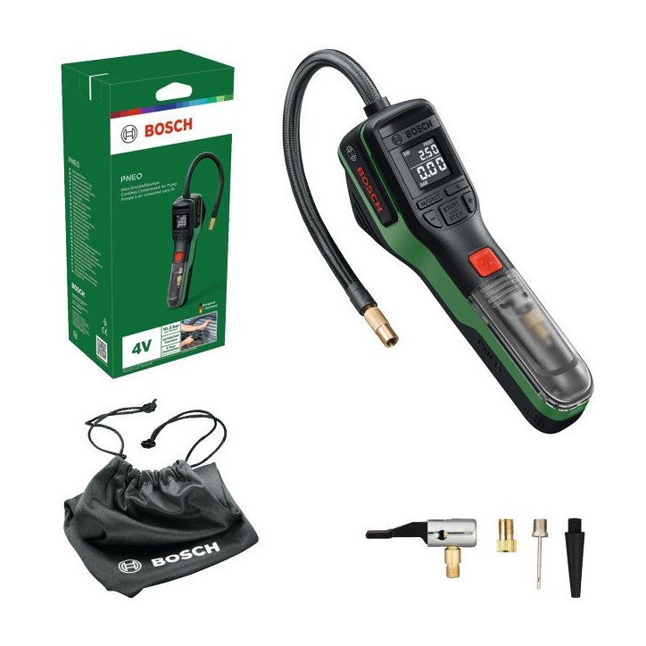 Pompe a air comprimé sans fil - Bosch - PNEO - gonfleur pneus (vélo, voiture, moto)