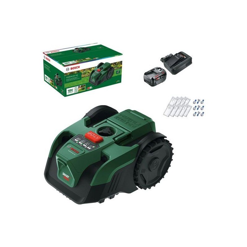 Robot tondeuse autonome - Bosch - VISIMOW18V-100 - 06008E1002 - batter