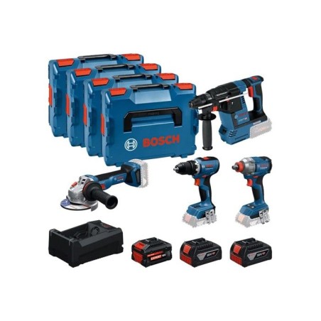 COMBO KIT 4 OUTILS : GSR 18V-65 + GDX 18V-285 + GBH 18V-26 + GWS 18V-1