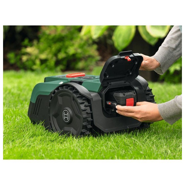 Robot tondeuse autonome - Bosch - VISIMOW18V-200 - 06008E1102 - batterie 5Ah + chargeur - 18V - 18cm de coupe