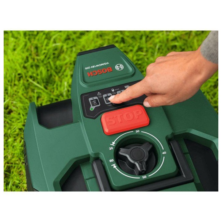 Robot tondeuse autonome - Bosch - VISIMOW18V-200 - 06008E1102 - batterie 5Ah + chargeur - 18V - 18cm de coupe