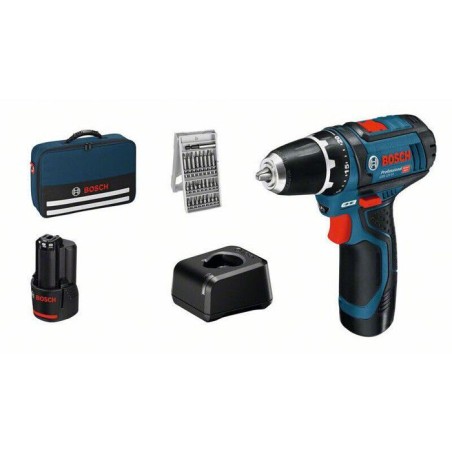 Perceuse sans fil - BOSCH Professional - GSR 12V-15 - 2 batteries 2Ah