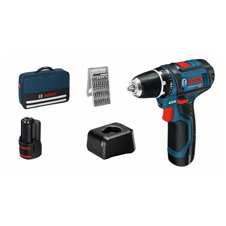 Perceuse sans fil - BOSCH Professional - GSR 12V-15 - 2 batteries 2Ah - 25 accessoires - 12V Perceuse sans fil - BOSCH Professional - GSR 12V-15 - 2 batteries 2Ah - 25 accessoires - 12V