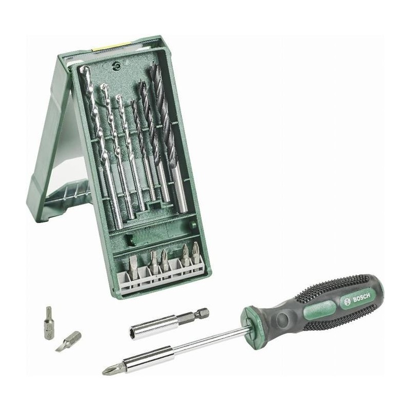 Jeu de 14 embouts et forets + tournevis porte-embout Mini X-Line BOSCH