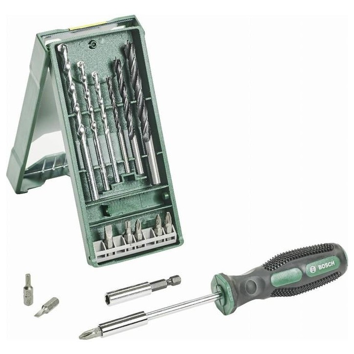 Jeu de 14 embouts et forets + tournevis porte-embout Mini X-Line BOSCH - 2607017654 Jeu de 14 embouts et forets + tournevis porte-embout Mini X-Line BOSCH - 2607017654