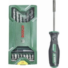 Jeu de 14 embouts et forets + tournevis porte-embout Mini X-Line BOSCH