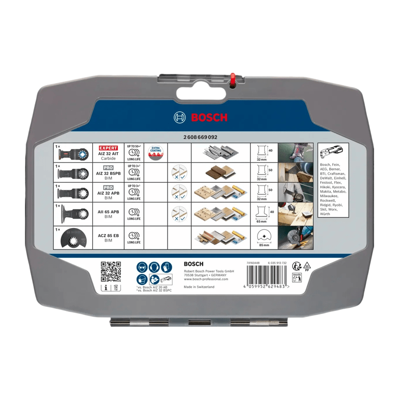 Coffret de lames Cutting BOSCH PROFESSIONAL - 5 pcs - Lames oscillant