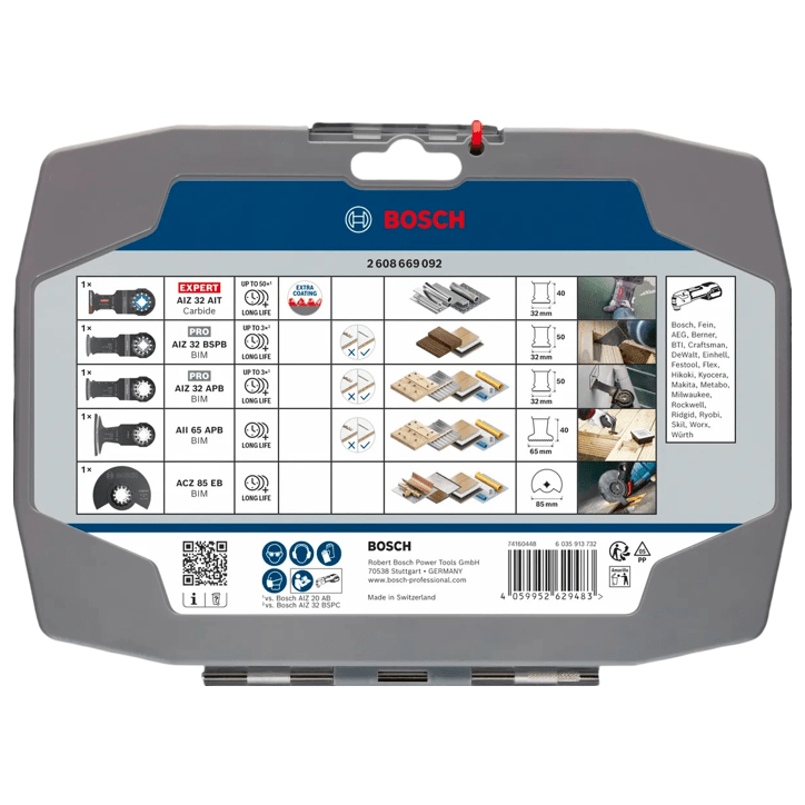 Coffret de lames Cutting BOSCH PROFESSIONAL - 5 pcs - Lames oscillantes pour outils multifonctions Coffret de lames Cutting BOSCH PROFESSIONAL - 5 pcs - Lames oscillantes pour outils multifonctions