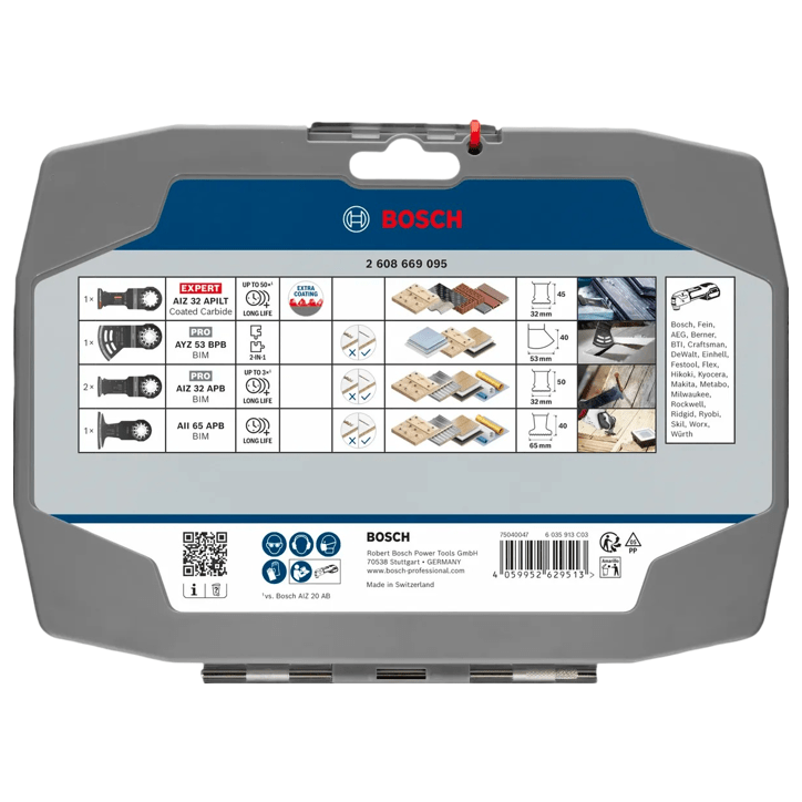 Coffret Électriciens et Plaquistes BOSCH PROFESSIONAL - 5 pcs - Lames oscillantes pour outils multifonctions Coffret Électriciens et Plaquistes BOSCH PROFESSIONAL - 5 pcs - Lames oscillantes pour outils multifonctions