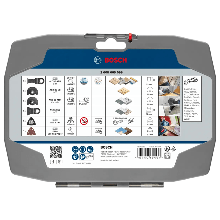 Coffret de lames Rénovation BOSCH PROFESSIONAL - 8pcs - Pour outils oscillants multi-fonctions
