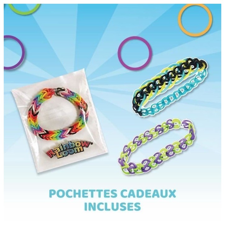 Rainbow Loom Original - Bandai - Métier a tisser avec 600 élastiques - CD00001 Rainbow Loom Original - Bandai - Métier a tisser avec 600 élastiques - CD00001