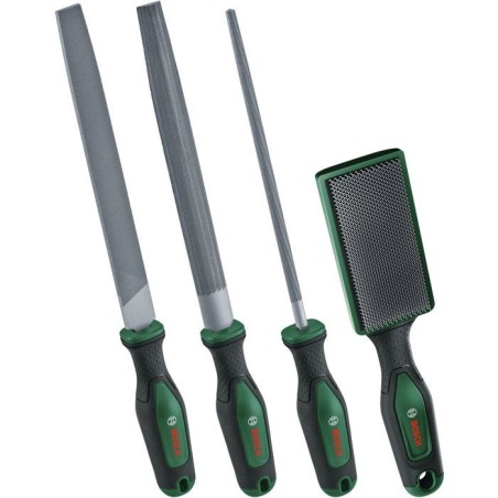 Set de limes 200 mm/8 BOSCH - Avec brosse - 4 pcs