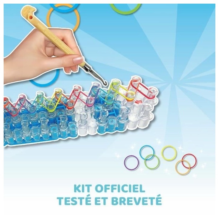 Rainbow Loom Original - Bandai - Métier a tisser avec 600 élastiques - CD00001 Rainbow Loom Original - Bandai - Métier a tisser avec 600 élastiques - CD00001