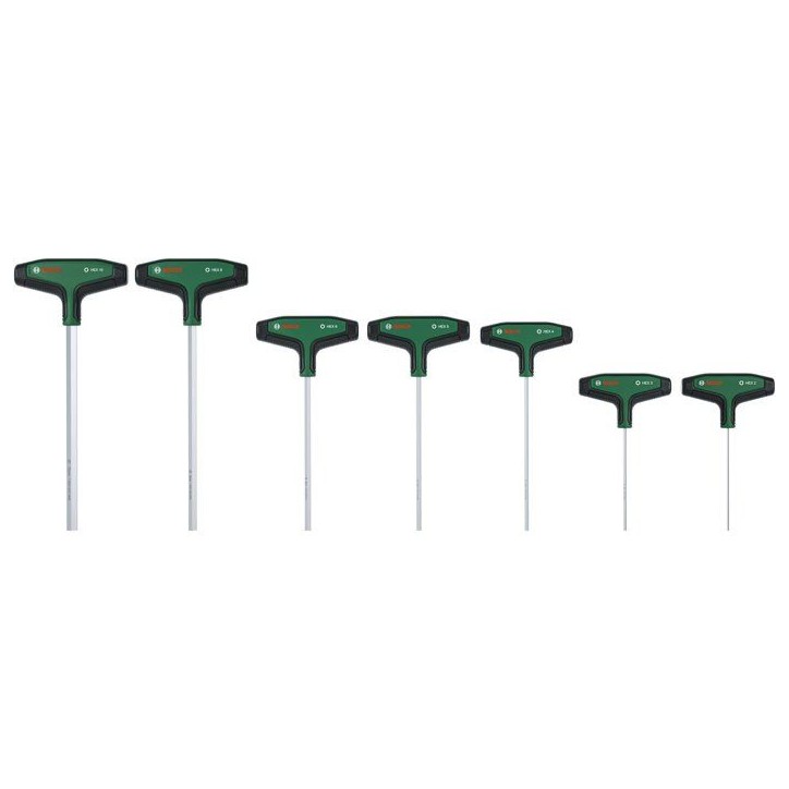 Jeu de 7 tournevis hexagonaux avec poignée en T BOSCH - 2 a 10 mm
