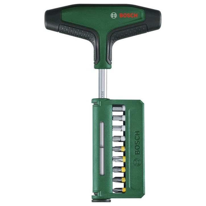 Jeu de 19 tournevis a embout avec poignée en T BOSCH - Tige 100 mm Jeu de 19 tournevis a embout avec poignée en T BOSCH - Tige 100 mm