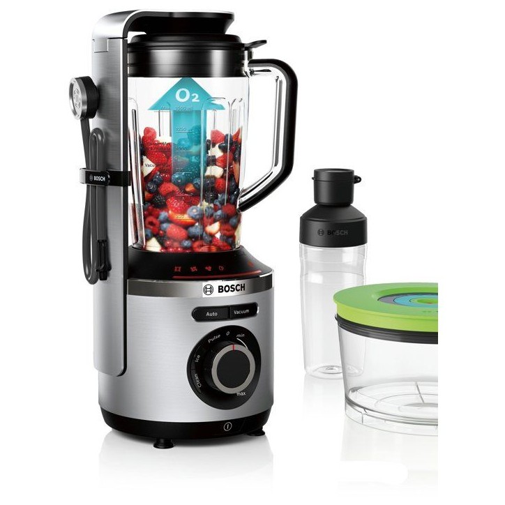 Blender sous vide 2-en-1 - BOSCH - VitaPower Série 8 MMBV625M - 1000 W - Inox / Noir Blender sous vide 2-en-1 - BOSCH - VitaPower Série 8 MMBV625M - 1000 W - Inox / Noir