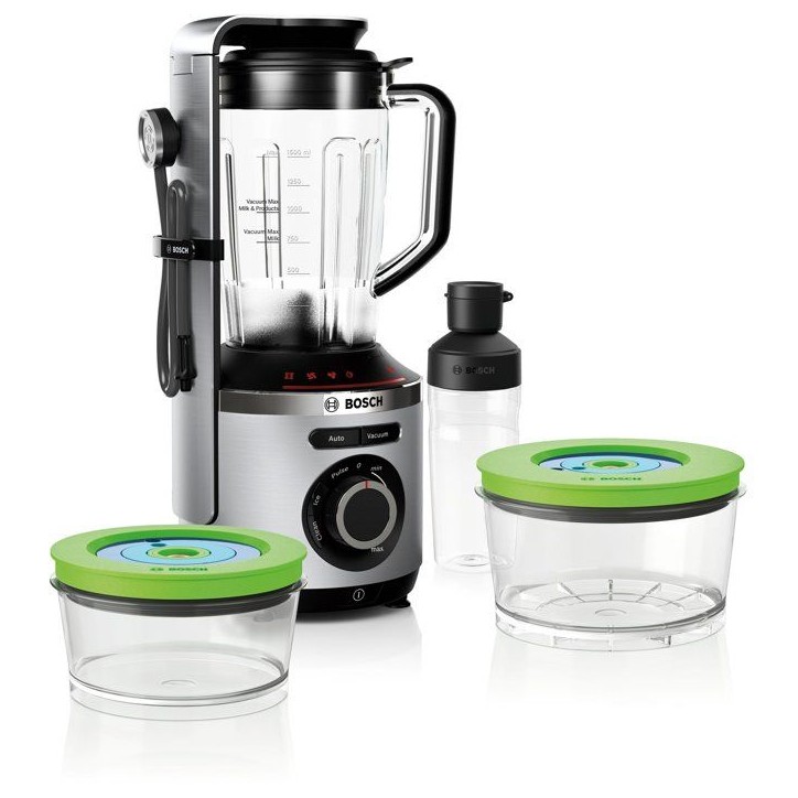 Blender sous vide 2-en-1 - BOSCH - VitaPower Série 8 MMBV625M - 1000 W - Inox / Noir Blender sous vide 2-en-1 - BOSCH - VitaPower Série 8 MMBV625M - 1000 W - Inox / Noir