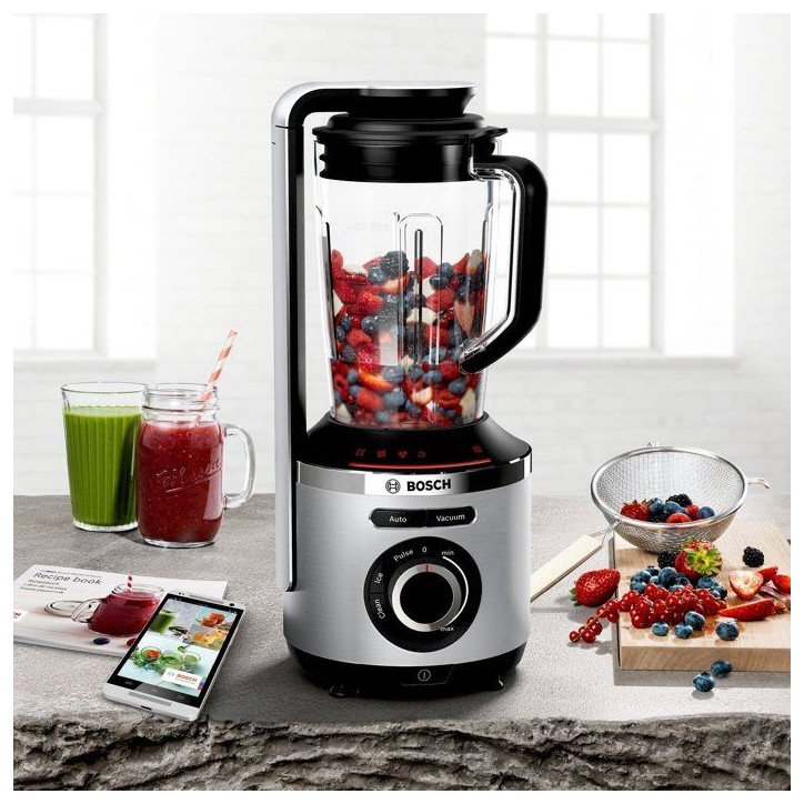 Blender sous vide 2-en-1 - BOSCH - VitaPower Série 8 MMBV625M - 1000 W - Inox / Noir Blender sous vide 2-en-1 - BOSCH - VitaPower Série 8 MMBV625M - 1000 W - Inox / Noir