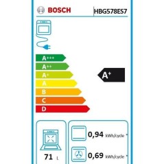 Four encastrable - Pyrolyse - BOSCH Série 6 - HBG578ES7 - Inox - 59,4