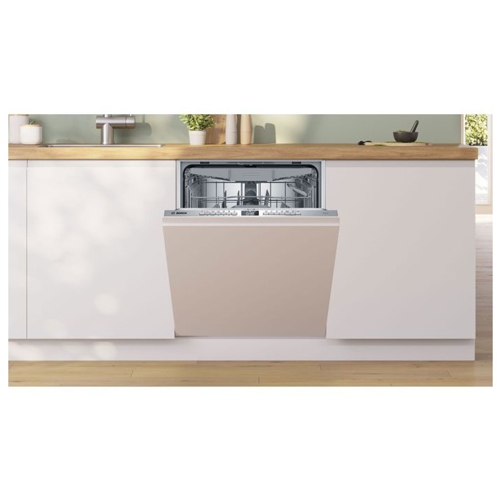 Lave-vaisselle tout encastrable BOSCH SMV4HVX14E SER4 - 14 couverts - 46 dB - Classe C - tiroir a couverts - 6 programmes Lave-vaisselle tout encastrable BOSCH SMV4HVX14E SER4 - 14 couverts - 46 dB - Classe C - tiroir a couverts - 6 programmes