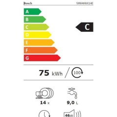 Lave-vaisselle tout encastrable BOSCH SMV4HVX14E SER4 - 14 couverts -