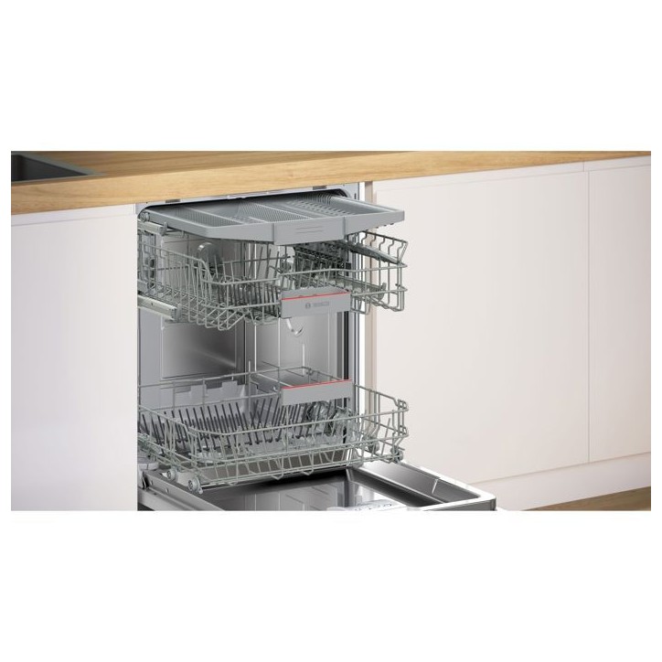 Lave-vaisselle tout encastrable BOSCH SMV4HVX14E SER4 - 14 couverts - 46 dB - Classe C - tiroir a couverts - 6 programmes Lave-vaisselle tout encastrable BOSCH SMV4HVX14E SER4 - 14 couverts - 46 dB - Classe C - tiroir a couverts - 6 programmes