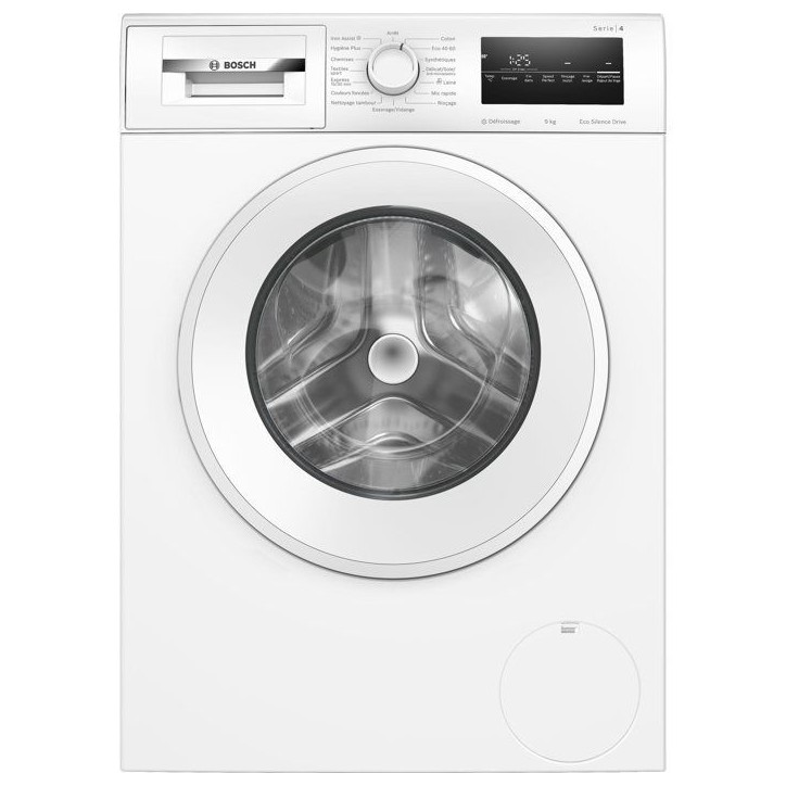 Lave-linge hublot BOSCH WAN2827ZFR SER4 - 9 kg - Induction - L60cm - Classe A - 1400 trs/min - Vapeur - Blanc Lave-linge hublot BOSCH WAN2827ZFR SER4 - 9 kg - Induction - L60cm - Classe A - 1400 trs/min - Vapeur - Blanc