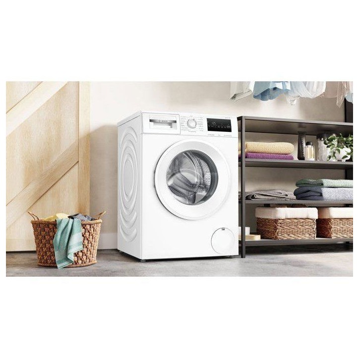 Lave-linge hublot BOSCH WAN2827UFR SER4 - 8 kg - Induction - L60cm - 1400 trs/min - Classe A - Vapeur - Blanc